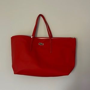 LACOSTE new with tags red tote/handbag